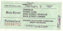 Walt Disney World Child A Attraction used Ticket Vintage Rare 70&#39;s - £15.17 GBP