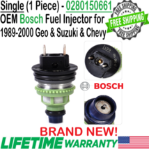 NEW OEM Bosch x1 Fuel Injector for 1989-00 Geo Suzuki Chevrolet 1.0L I3, 1.3L I4 - £37.75 GBP