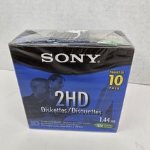 SONY Micro 3.5" Floppy Disc Double Sided IBM Formatted MFD-2HD 10 Pack NEW - $15.47
