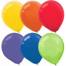 6 Assorted Colors Latex Balloons 12&quot; 72 Ct Yellow Orange Red Purple Blue... - £6.22 GBP