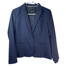 Banana Republic Womens Classic Blazer Petite 6p Stripe Navy Blue Lined NWOT - £24.40 GBP