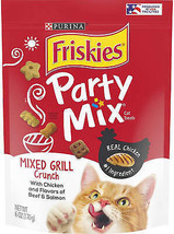Friskies Party Mix Crunch Treats - Real Chicken with Beef &amp; Salmon Flavors - £4.63 GBP+