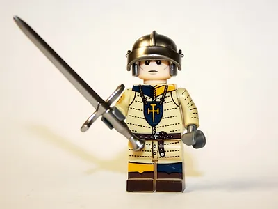 Minifigure Custom Toy Knight With Broad Sword Castle Soldier - £5.12 GBP