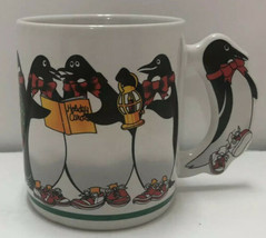 Vintage Penguin The Love Mug Coffee Mug Tea Cup Holiday Christmas Korea 10oz - £7.11 GBP