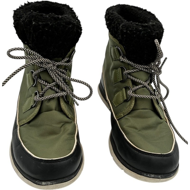 Sorel Women's Explorer Carnival Winter Ankle Boots Hiker Green X Black Size 10 Item image 3