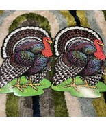 Vtg 1974 Beistle Thanksgiving Turkey Die Cut Cardboard Cutouts Wall Deco... - $28.52 CAD