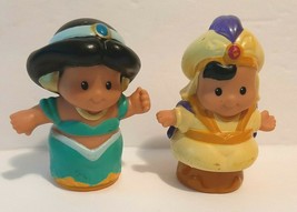 Fisher Price Little People Disney Princess Jasmin And Aladdin Figures 2012 - $11.88