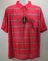 CB) Vintage Youngbloods Big Man 2X Red Striped Polo Shirt - £15.49 GBP