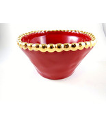 Beautiful Starbucks Christmas Bowl Candy Dish Red with Gold Trim 2.5&quot; x ... - £7.03 GBP