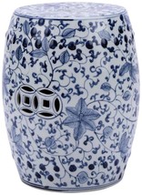 Garden Stool Climbing Vines Vase Backless Colors May Vary White Blue Variable - £410.50 GBP