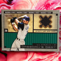 2002 Fleer Showcase Baseball&#39;s Best Luis Gonzalez Jersey Relic - £1.43 GBP