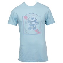 Pabst Blue Ribbon Vintage Fade Brass Tacks Logo T-Shirt Blue - $34.98+