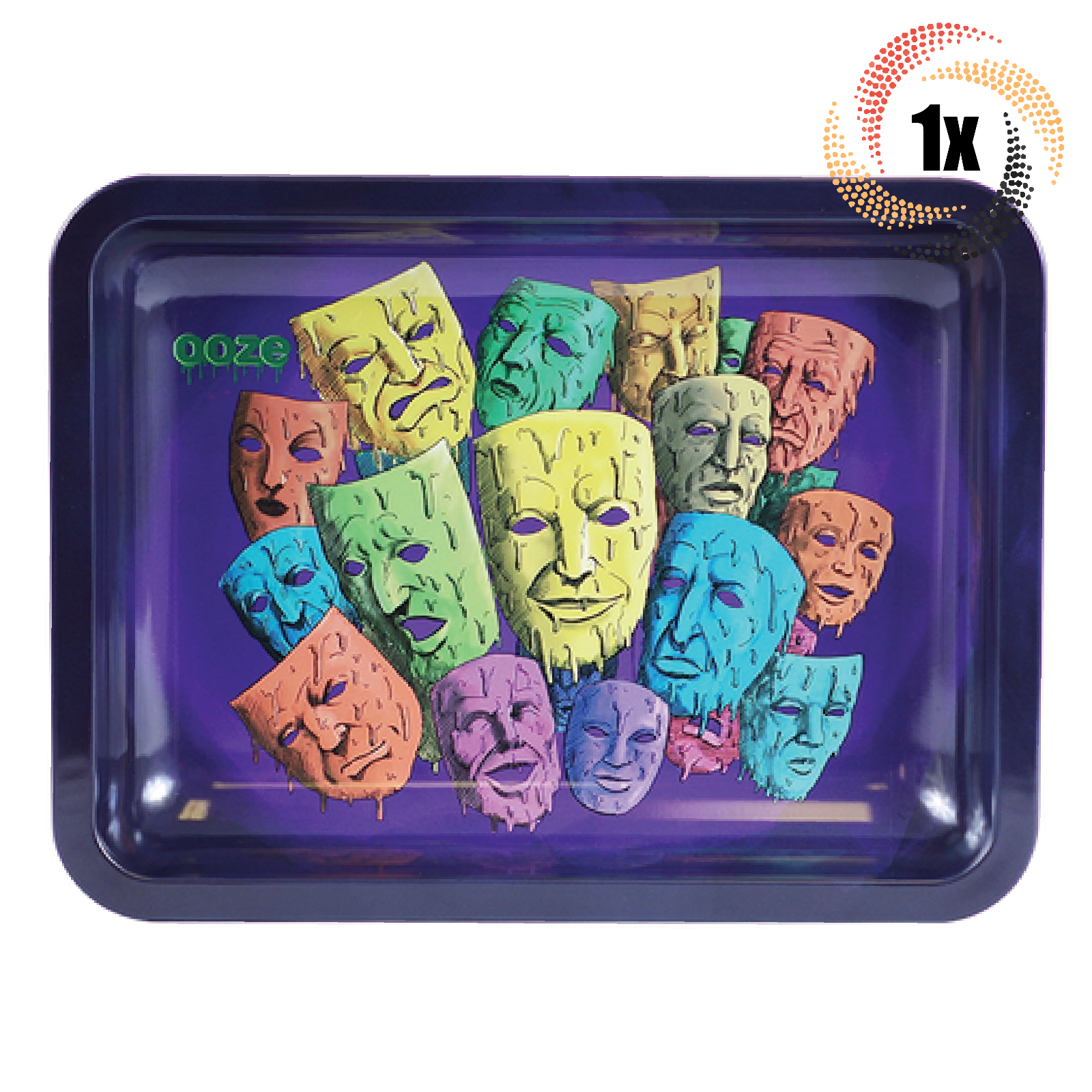 1x Tray Ooze Medium Metal Durable Smoking Rolling Tray | Mood Swings Design - $17.17