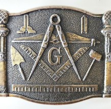 Masonic Freemason Bekt Buckle Vintage 1981 Great American Buckle Co #868... - $69.99