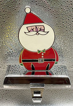 SANTA CLAUS Christmas STOCKING HANGER Mantel Holder - £13.25 GBP