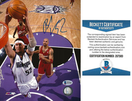Brad Miller signed Sacramento Kings basketball 8x10 photo Beckett COA au... - $79.19