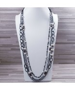 Premier Designs Multi-Strand Acrylic with Faux Pearls 35&quot;- 38&quot; Necklace - £13.48 GBP