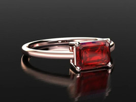 14K Rose Gold 1.90 Carat Ruby Gemstone Ring For Wedding Engagement Ring Gold - £921.55 GBP