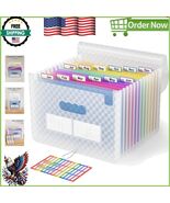 Portable Monthly Bill Organizer with Colored Tabs - Expanding Accordion ... - $37.05 CAD