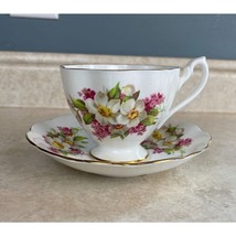 England Fine Bone China Bouquet Of Flowers Wide Mouth Tea Cup And Saucer... - £11.67 GBP