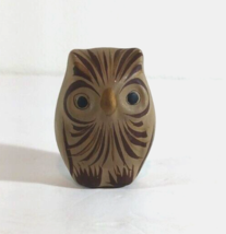 Vintage Tonala Potery Owl Figurine Mexican Folk Art Hand Painted Signed 2.5” - £16.41 GBP