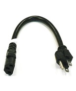 1ft = 12&quot; POWER CORD 14 awg 3 Prong AC Plug to IEC C13 for pc amp MONOPR... - $291.16 MXN