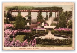 Kennedy Italian Garden Bar Harbor Maine UNP Albertype Hand Colored Postcard Y3 - £3.07 GBP