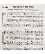 1883 Gospel Hymn Gospel Of Grace Sheet Music Victorian Church Religious ... - $19.99