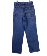 Carhartt Mens Blue Denim Jeans Mens Size 31x31 Loose Original Fit Work D... - $39.08 CAD