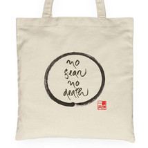 Thich Nhat Hanh Calligraphy Tote Bag No Fear No Death Handbag Cotton Wom... - $16.78