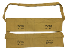 (Pack of 2) US Army M1 Garand Cotton Cloth Bandolier-KHAKI - £17.53 GBP