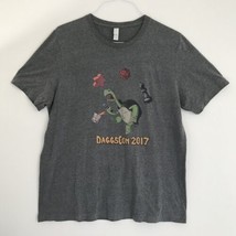 Daggscon 2017 Gaming d20 Turtle t-shirt Gray Canvas XL EUC Meeple Chess Con - $14.03