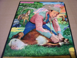 Vintage Frame Tray Puzzle Roy Rogers Tying a Calf Whitman #2610:29 - $21.55