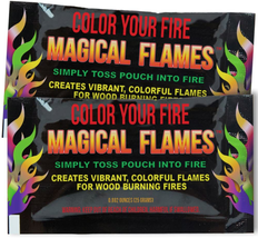 Color Magical Flames Create Colorful &amp; Vibrant Flames for Fire Pit - (25 Pack) - £17.33 GBP