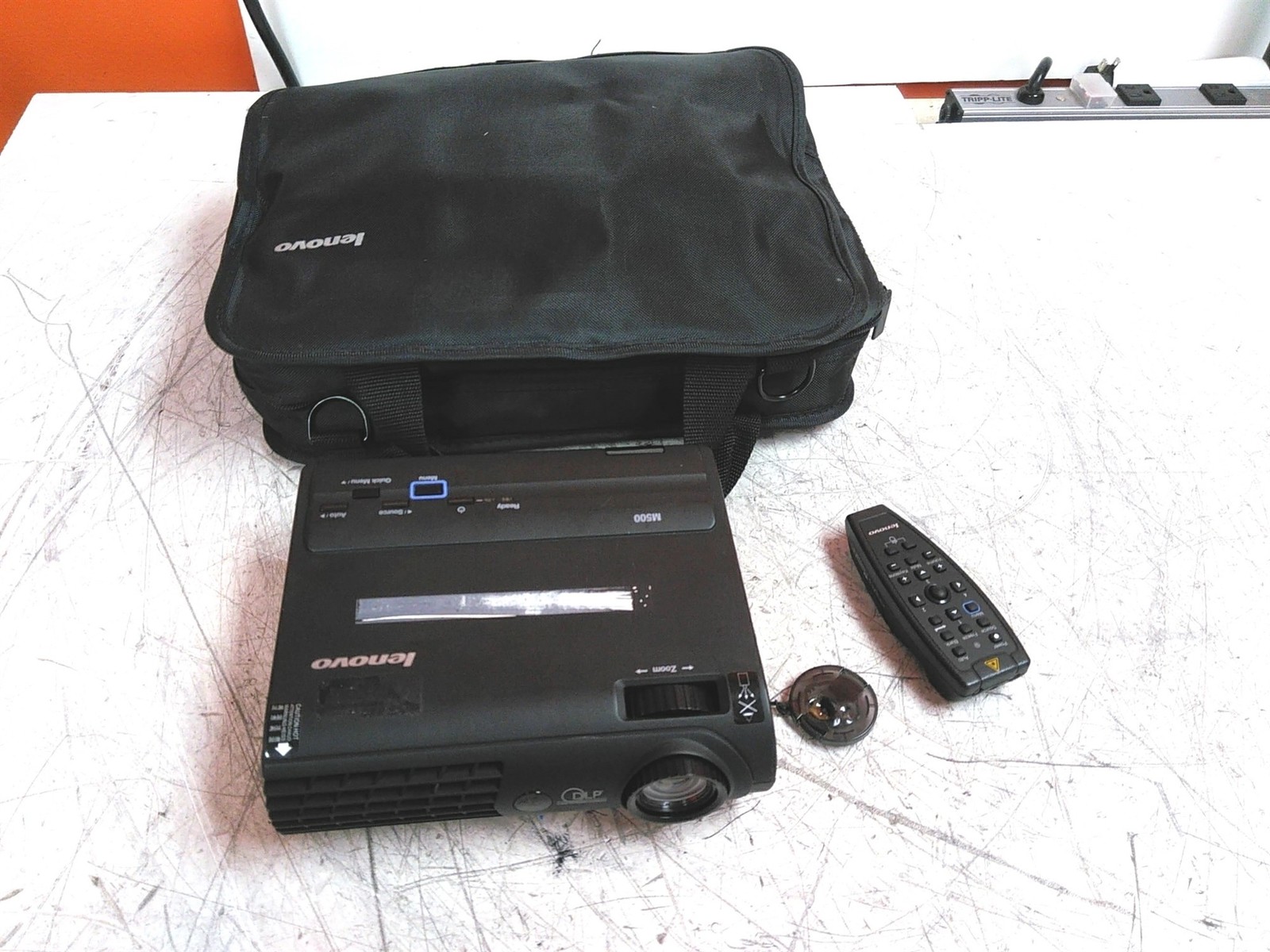 Dim Lenovo M500 Portable DLP Projector 180 Hours Lamp &amp; Remote AS-IS - $135.38
