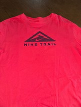Nike Trail Mens Size XL Dri-Fit Running Training Top T Shirt Light Red - $350.46 MXN