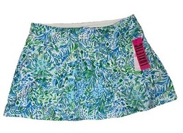 LILLY PULITZER Aila Skort DANDY LIONS Hydra Blue Skirt Shorts SZ L NEW - $1,812.52 MXN