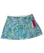 LILLY PULITZER Aila Skort DANDY LIONS Hydra Blue Skirt Shorts SZ L NEW - $1,812.52 MXN