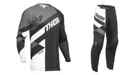 New Thor MX Black Grey Sector Checker Dirt Bike Riding Adult Gear Jersey... - $102.90