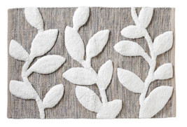 Woven Rug SKL Home Greenhouse Leaves Bath Mat 100% Cotton 20x30 Inch. Go... - $26.24