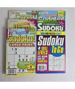 Lot of 6 Paperback Brain Teaser Puzzle Books 1 Word Search 1 Cross Word ... - $7.92