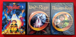 The Hobbit, Lord Of The Rings, Return Of The King Animated Trilogy - 3 Dvd Lot! - $59.39