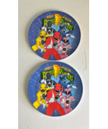 Set of 2 Mighty Morphin Power Rangers Melamine Kids Plates Plastics Mfg ... - $368.71 MXN