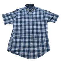 Tommy Hilfiger Shirt Mens Large Short Sleeve Button Up Plaid Embroidered... - $203.06 MXN