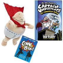 Dav Pilkey Adventures of Captain Underpants Toy Gift Set with Special 25 1/2 Ann - £47.44 GBP