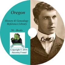 OREGON History Genealogy -56 Books on DVD - Ancestors, County, Families, CD, PA - £5.35 GBP