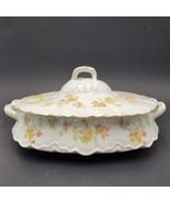 Antique Victorian Rosenthal Oval Covered Vegetable Bavaria Scallop Gold ... - $1,728.78 MXN