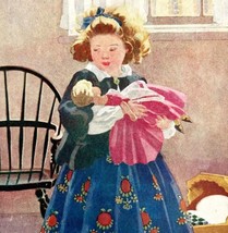 Hushy Baby Doll I Pray 1912 Lithograph Print Choate Art Mother Goose DWZ6 - £19.90 GBP