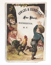 Victorian Trade Card Cowles &amp; Hennessy Fine Shoes Rochester NY Children ... - $14.00