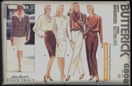 Uncut 80s Size 10 Ellen Tracy Jacket Pants Blouse Skirt Butterick 6808 P... - $8.99